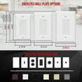 thumbnail image 3 of ENERLITES Jumbo Decorator Light Switch / Receptacle Outlet Wall Plate, Over-Size 1-Gang, Unbreakable Polycarbonate Thermoplastic, UL Listed, White 10 Pack, 3 of 5