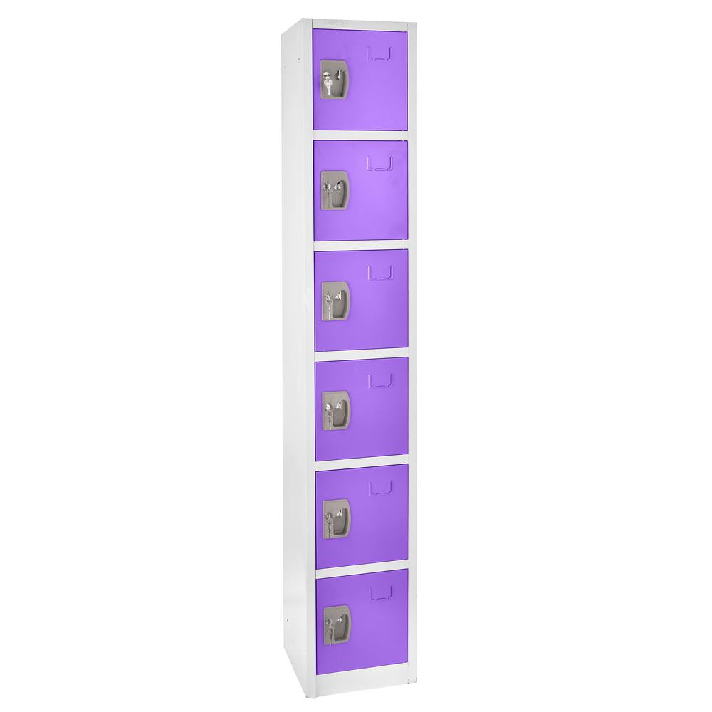AdirOffice 72" Steel Large Metal Storage Locker Organizer for School & Office With 6 Doors