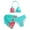 Mint Green, variant on WNVMWI Tween Bathing Suits Girls 3 Piece Print Swimsuit Set Childrens Triangle Bikini Top Brief Cover Up Skirt 10-11 Years Pink