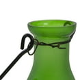 thumbnail image 3 of Northlight 6.25" Frosted Green Hearts Glass Bottle Tea Light Candle Lantern Decoration, 3 of 4
