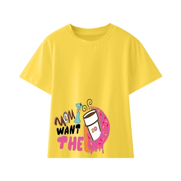 Gibobby Blusas Elegantes Mamá, la camisa para niños pequeños, niñas, último nervio, regalo del día de las madres, camisa de moda sólida para niños, camiseta para niños(Amarillo, 11-12 Años)