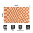 thumbnail image 5 of Orange and White Wavy Checkerboard Pattern Door Rugs,Washable Non Slip Door Mats Indoor,Decorative Door Mats,Entry Mat Indoor for Entrance,Bedroom,Kitchen,Bathroom,20"x32", 5 of 6