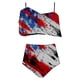 thumbnail image 2 of Trajes de baño Amzcrzy Tankini para mujer, trajes de baño, traje de baño de bikini con control de abdomen, conjunto de traje de baño con volantes para mujer, multicolor, M, 2 of 5
