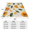 thumbnail image 3 of Fuzoiu Sunny Yellow SunFlower Print Ultra-Soft Micro Fleece Blanket,All Seasons Flannel Throw, Lightweight Blanket for Bed, Sofa, Couch, Movie Night, Camping, and Travel-50"x40", 3 of 7
