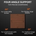 thumbnail image 6 of 4 Angles High Carbon Stainless Steel Rolling Knife Sharpener with 400, 1000 & 3000 Replacement Discs - Blunt Knife Sharpening Kit with 12°, 15°, 20°, and 25° Sharpening for Kitchen & Chef's Knives, 6 of 18