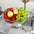 thumbnail image 4 of Fruit Bowl Elegant Fruit Vegetable Storage Fruit Serving Bowls Decor for Table Decor Amber Argent Edge, 4 of 9