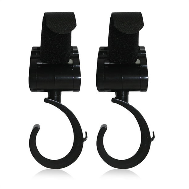 Cochecito de bebé Ganchos Clips de 360 grados Pañal Bolsa Perchas Organizador Mosquetón Reutilizable Reutilizando Picnic Picnic Accesorios para caminar 2pcs Speravity BA000390-01B