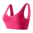 thumbnail image 2 of Ahuyic Womens Sports Bra,Summer Plus Size Bra,Womens Seamless Sports Bra Wirefree Yoga Bra With Removable Pads,Pink,L, 2 of 3