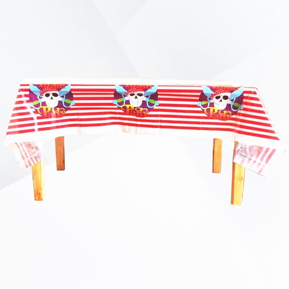 Masteelf Party Tablecloth Disposable Table Covers PE Pirate Tablecloths Table Decor Party Supplies Holiday Decorations (Red)