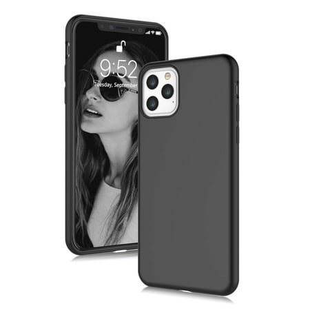 Cell Phone Cases For 6.1" iPhone 11, Njjex Liquid Silicone Gel Rubber Shockproof Case Ultra Thin Fit iPhone 11 Case Slim Matte Surface Cover For Apple iPhone 11 2019 -Black