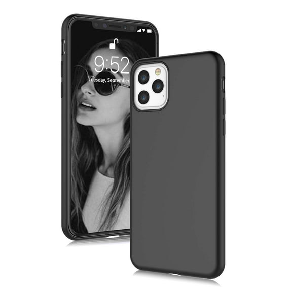 Cell Phone Cases For 6.5" iPhone 11 Pro Max, Njjex Liquid Silicone Gel Rubber Shockproof Case Ultra Thin Fit iPhone 11 Pro Max Case Slim Matte Surface Cover For Apple iPhone 11 Pro Max 2019 -Black