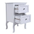 thumbnail image 4 of IVV White Nightstands Set of 2, 2-Drawer Side Table Storage Bedroom End Table for Small Spaces, College Dorm, Kids' Room, Living Room, 4 of 7