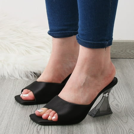 

Sandals Fashion Summer Women Sandals Casual High Heel Heel Fish Mouth Open Toe Style