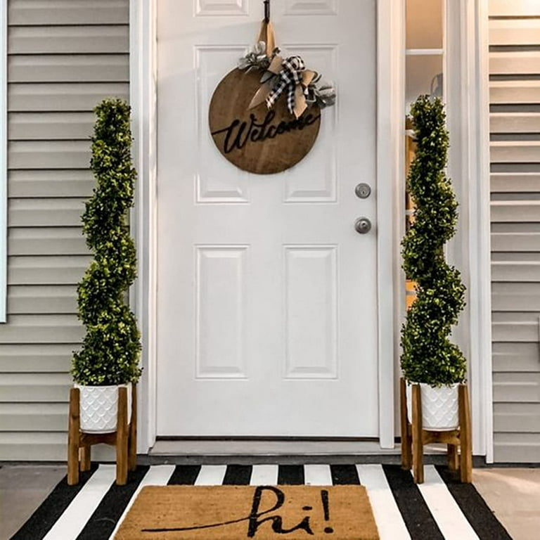 Black And White Outdoor Door Mat, Outdoor Layered Door Mats