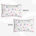 thumbnail image 4 of YFYANG Super Soft Rectangular Plush Cushion Cover (Without Pillow Insert), Small Floral Pattern Comfort and Non-Pilling Hidden Zip Bedroom Sofa Pillowcases, 20"x30", 4 of 9