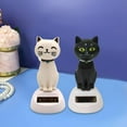 thumbnail image 5 of XIBUFE 2Pcs Solar Dancing Toys Cat Figurine Ornaments Figures Bobble Head for Window Desk Mini Cat Figurines, 5 of 7