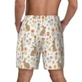 thumbnail image 3 of Kdxio Happy Easter Print Men's Swim Trunks with Compression Liner 7 Inch Inseam Quick Dry Swim Shorts, 3 of 7