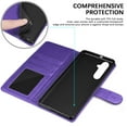 thumbnail image 3 of Tiflook For Samsung Galaxy S24 Plus 5G | 2024 | Wallet Case, Luxury PU Leather ID Cash Credit Card Holder Slots [Kickstand Feature] [Wrist Strap] Carrying Flip Cover [Purple], 3 of 6