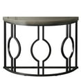 thumbnail image 2 of Yardi Yarda 43" Industrial Console Table, Half Moon Shaped Accent Sofa Table, Grey & Black, 2 of 4