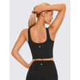 thumbnail image 3 of CRZ YOGA Sujetador Deportivo Mujer Butterluxe U Espalda Acolchado Cultivo Cima Elevado Cuello Palangre Negro Grande, 3 of 5