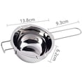 thumbnail image 3 of Récipient de Bain Marie, 2 Pcs Casserole à Beurre en Acier Inoxydable, Bouilloires Universelles en Acier Inoxydable, avec Poignée Résistante à la Chaleur, Fond Plat, pour Chauffer le Lait, le Beurre Ou le Chocolat, 3 of 8