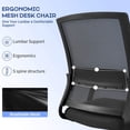 thumbnail image 4 of Lacoo Office Chair Ergonomic Mid Back Mesh Desk Chair Modern Task Home Chair with Lumber Support and Armrest, Black, 4 of 8