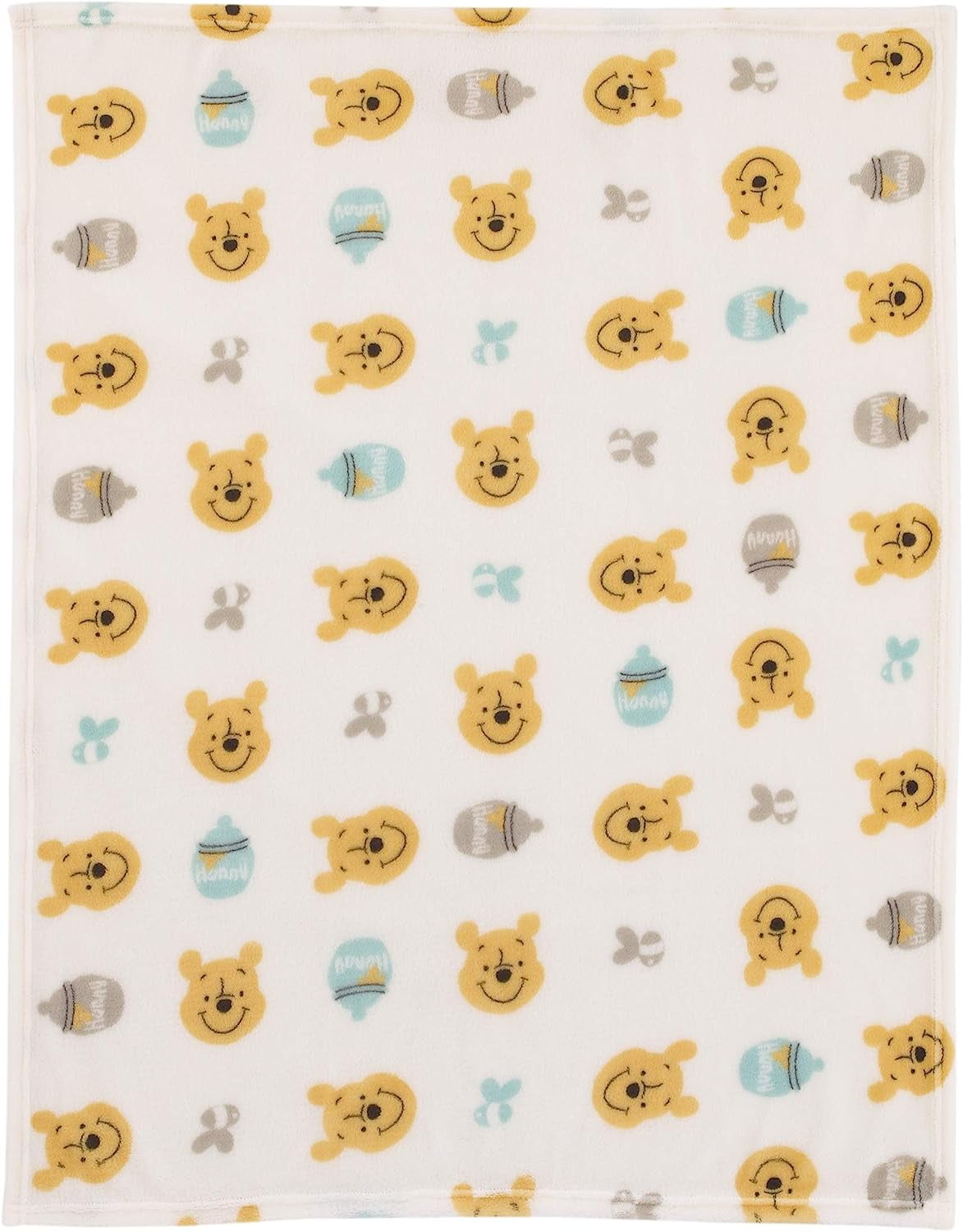 Disney winnie the pooh plush ivory baby blanket new arrivals