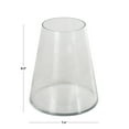 thumbnail image 3 of DecMode 9" Wide Cone Shaped Glass Vase, 3 of 9
