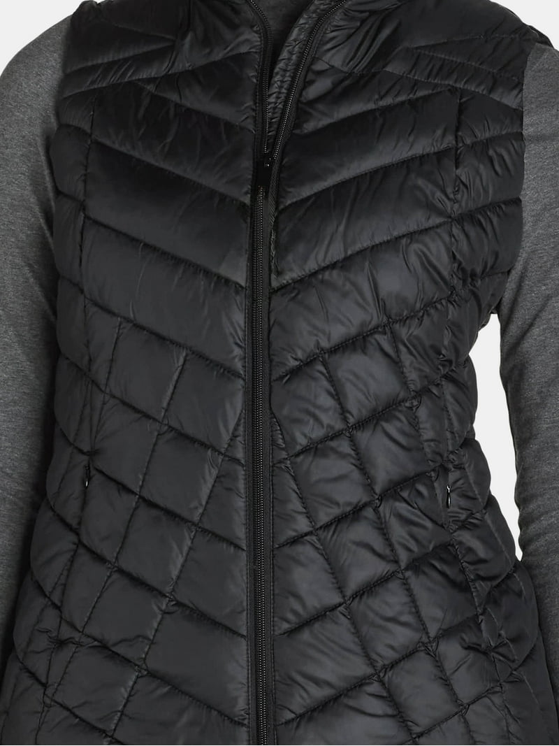 ジャケット・アウター VICTIM QUILTED BIG VEST Big Chill Women's Chevron Quilted Puffer Vest, Midweight