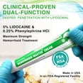 thumbnail image 2 of Ebanel 5% Lidocaine Hemorrhoid Treatment Cream with Witch Hazel, Phenylephrine, Horse Chestnut, Vitamin B6, Zinc Oxide, External and Internal Hemorrhoids Treatment Burn Itch Pain Relief Anal Cream, 2 of 7