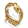 thumbnail image 2 of EOEMY Heavy Polished 16mm Men Curb Cuban Link Chain Bracelet Stainless Steel Bangle-Default, 2 of 4