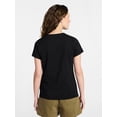 thumbnail image 3 of Time and Tru Women's Slub V Neck Tee with Short Sleeves, Sizes XS-XXXL, 3 of 5
