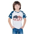 thumbnail image 5 of ZACPNCV Shirts for Kids Boys Girls Summer Crewneck USA Flag Graphic Short Sleeve Casual 4th of July Shirt Patriotic Tee Blouses Blue 13-14 Years, 5 of 8