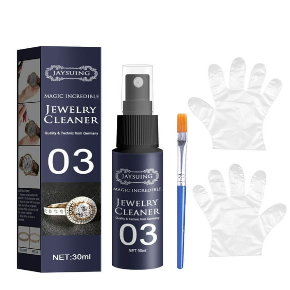 Jewelry Cleaner 30ml Set - Tarnish & Stain Remover for Gold, Silver, Diamonds