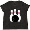 thumbnail image 3 of Inktastic Bowling Pins (pink) Women's Plus Size T-Shirt, 3 of 5