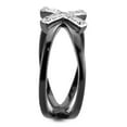 thumbnail image 1 of TK3635 - Two-Tone IP Black (Ion Plating) Stainless Steel Ring with AAA Grade CZ in Clear, 1 of 1