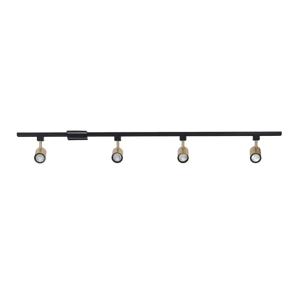 Globe Electric Industrial 56" 4-Light Matte Black Adjustable Track Ligh Kit