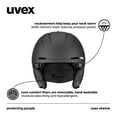 thumbnail image 3 of uvex stance - adjustable all-mountain ski & snowboard helmet - closable ventilation, comfort padding & highest safety - black matte - large, 3 of 7