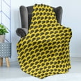thumbnail image 4 of Fast Food Soft Flannel Fleece Throw Blanket, Mexican Taco Rolls with Beef Hipster Fusion Dish Restaurant Graphic, Cozy Plush for Indoor and Outdoor Use, 70" x 90", Dark Blue Grey Yellow, by Ambesonne, 4 of 5