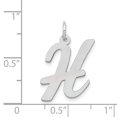 thumbnail image 4 of 14K White Gold Large Script Initial Letter H Charm, 4 of 4