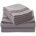 thumbnail image 2 of Luxor Treasures-Executive 3000 MF3000KGSH RETPIV Executive 3000 Series King Sheet Set - Taupe & Ivory, 6 Pieces, 2 of 7