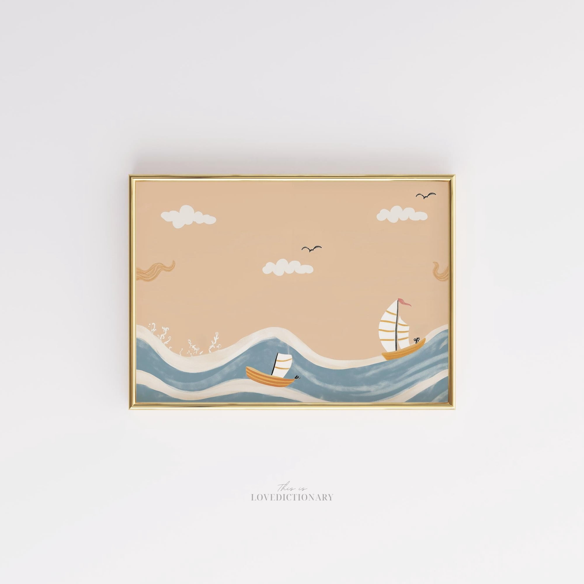 Nursery Wall Art For Kids Cute Illustration For Playroom Toddler Room Poster Baby Room Decor Whimsical Childrens Wall Print, Poster Only