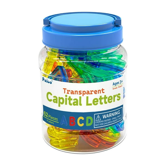 Letras minúsculas transparentes, 52 piezas, letras del alfabeto, juguetes para mesa de luz, letras de plástico, manipulación de letras, accesorio para mesa de luz, juego sensorial para niños