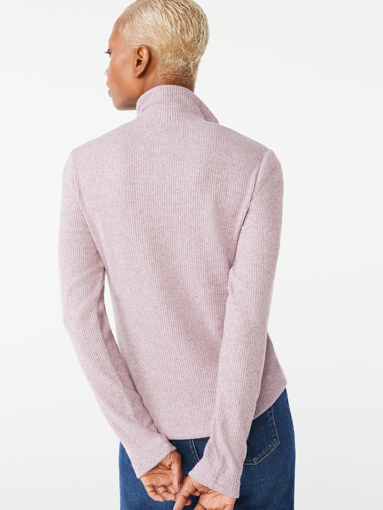Free Assembly Women's Mock Neck Henley Top - Walmart.com
