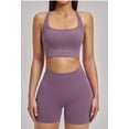 thumbnail image 4 of Top-kevin Women 2 Piece Workout Sets High Waisted Tummy Control Biker Shorts Halter Padded Tank Tops, 4 of 7