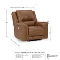 thumbnail image 4 of Signature Design by Ashley Trasimeno Caramel Power Recliner, 4 of 9