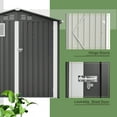 thumbnail image 4 of LZBEITEM 6FT x 4FT Outdoor Garden Shed, Metal Storage Shed- Durable Storage with Sloping Roof, Lockable Door, and Ventilation for Backyard Patio, 4 of 10