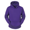 thumbnail image 5 of Unique Bargains Men's Plush Lined Pullover Hoodie Sweatshirts with Pocket 2XL Purple, 5 of 6
