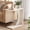 White, variant on Fnova End Table Farmhouse C-shaped Side Table, Narrow Wooden Sofa Table with Space-Saving Design, Modern Bedside Table, Easy Assembly, Corner Table for Living Room, Bedroom, Nightstand, Black