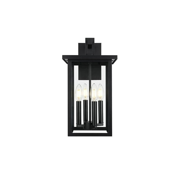 Elegant Lighting Sheridan 7 inch Outdoor Pendant in Black